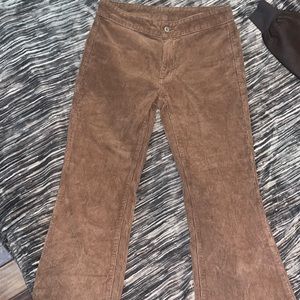 Small sized J. Galt lowrise vintage corduroy flared pants in tan/beige